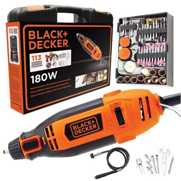 ROTARY TOOL & ACCESSORY BLACK & DECKER 180W RT18KA