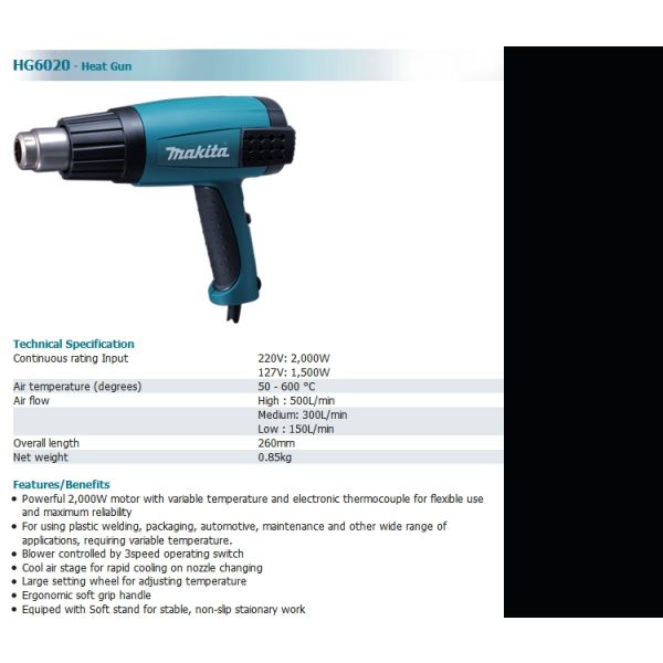 HEAT GUN MAKITA HG 6020