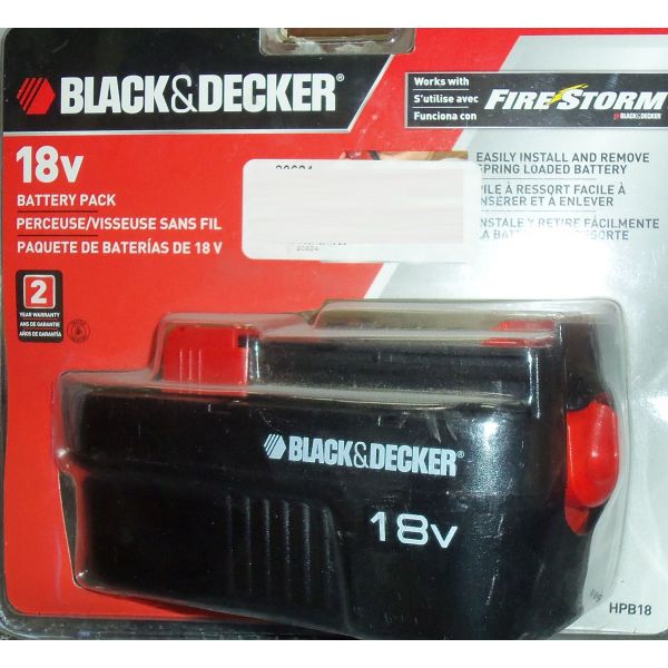 BATTERY PACK 18V HPB18 BLACK & DECKER