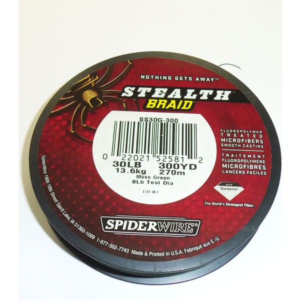 FISHING LINE SPIDER WIRE 30LB SCS30G-300 1086844