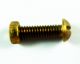 SCREW & NUT BRASS SLOTTED 1/4 X 1