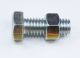 BOLT & NUT ZINC 3/8 X 1