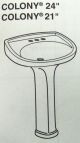 BASIN & PEDESTAL AMERICAN COLONY #0114004BO/SIL/SH