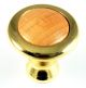 HANDLE KNOB CHIN #889-7A GP BEECH/POL. BRASS