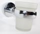 TOOTHBRUSH HOLDER/TUMBLER FROSTED GLASS ELE 183CP