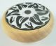 HANDLE KNOB WOODEN YK531S WHITE & BLACK FLOWER