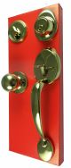 LOCKS ENTRANCE HANDLESET GUNTIE 70710 BR
