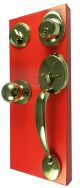 LOCKS ENTRANCE HANDLESET GUNTIE 70710 BR