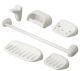 BATHROOM ACCESORY SET FV WHITE SQUARE