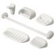 BATHROOM ACCESORY SET FV WHITE SQUARE