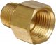 BRASS ADAPTER 3/8 X 1/2  STRAIGHT MALE JDR